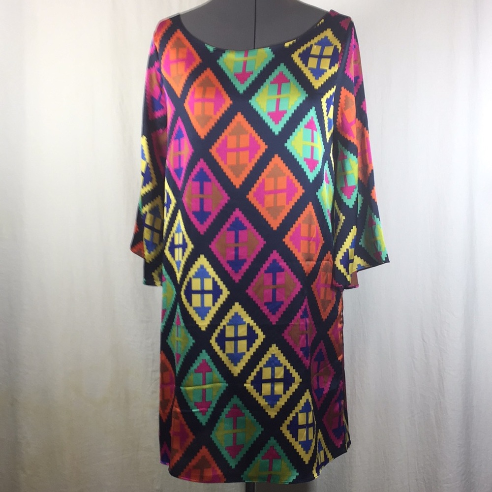 Banana Multi Colored 3/4 Sleeve Tunic Top Size M